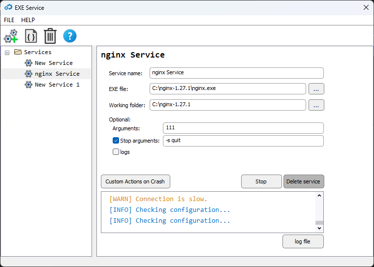 EXE Service Interface